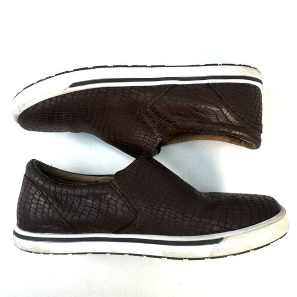 Twisted X Men Size 8 Brown Leather Snake Print Almond Toe Slip On Loafers main image 5